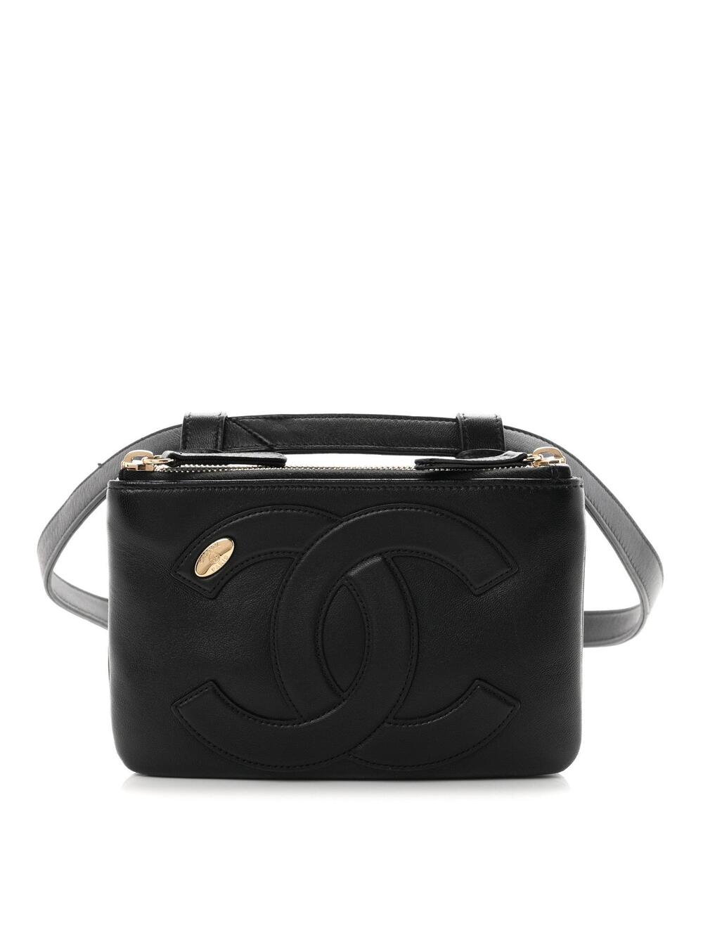 Chanel Lambskin Cc Mania Waist Belt Bag #310954C18B